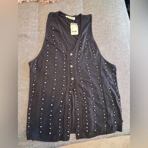 We The Free Charcoal Sleeveless Top